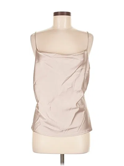 Pre-owned Renee C Sleeveless Top Tan Strapless Neckline Tops In Brown