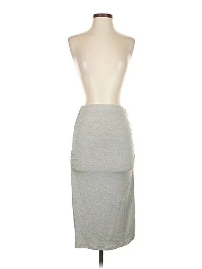 Pre-owned At Last... Casual Skirt In Gray