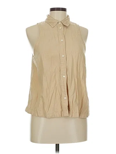 Pre-owned Gap Sleeveless Button Down Shirt In Brown