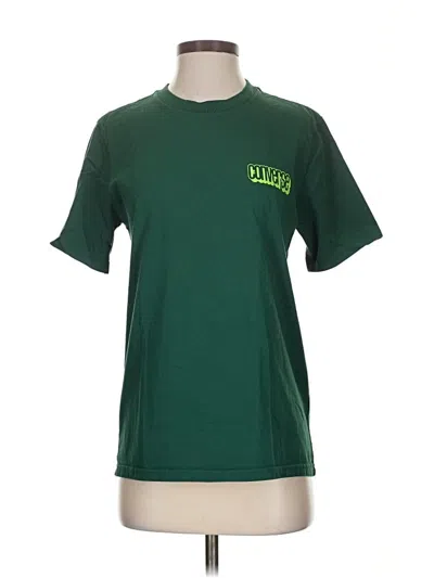 Pre-owned Converse Short Sleeve T-shirt In Green