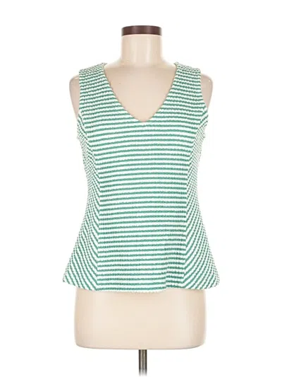 Pre-owned Maeve By Anthropologie Sleeveless Top Green Plunge Neckline Tops