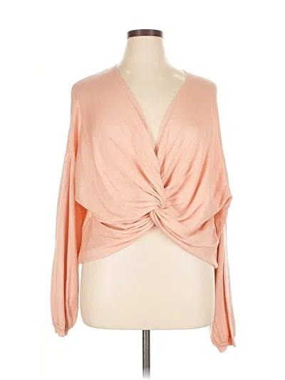 Pre-owned Free Press Cardigan Sweater In Pink