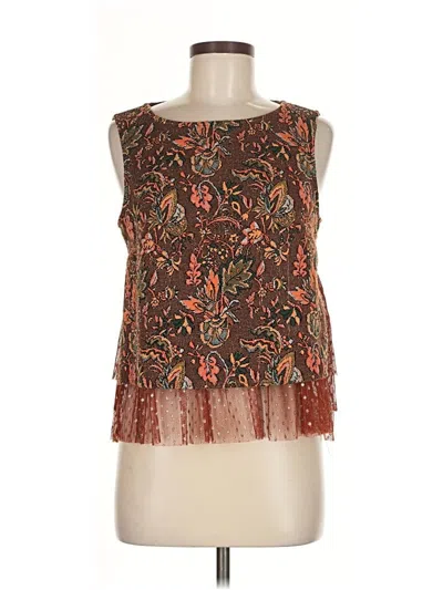 Pre-owned Eva Franco Sleeveless Blouse In Brown
