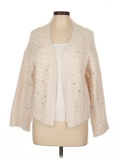 Pre-owned Pol Cardigan Sweater In White