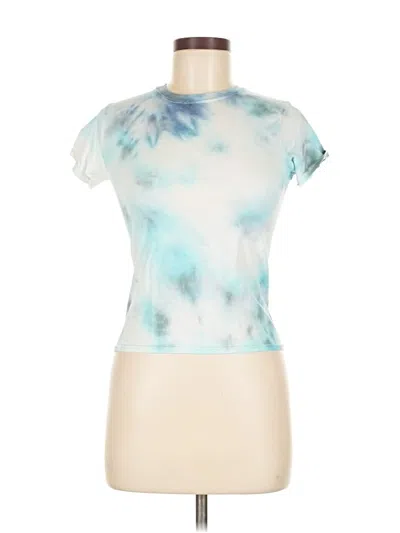 Pre-owned Hanes Short Sleeve T-shirt In Blue