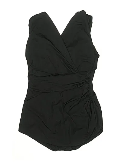 Pre-owned Lands' End One Piece Swimsuit In Black