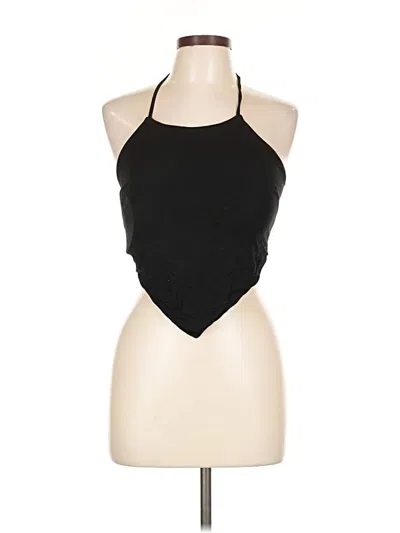 Pre-owned Klassy Network Tank Top Black Halter Neckline Tops