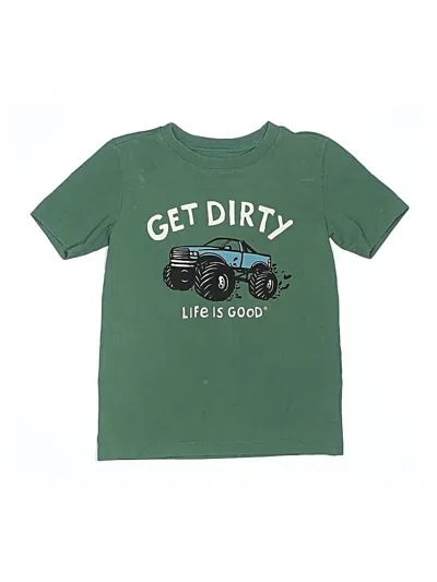 Pre-owned Life Is Good Kids' Short Sleeve T-shirt In Green