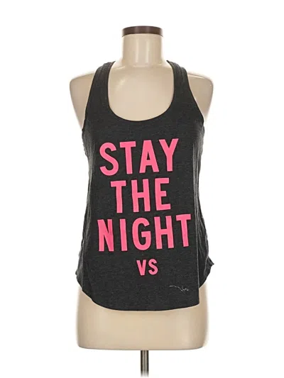 Pre-owned Victoria's Secret Tank Top Black Halter Neckline Tops