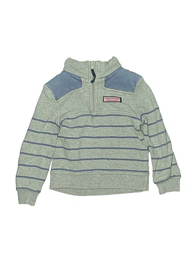 Pre-owned Vineyard Vines Kids' Zip Up Hoodie In Green
