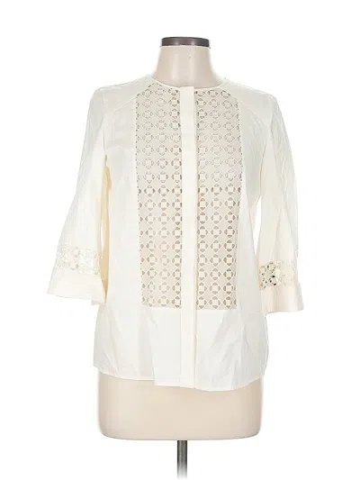 Pre-owned Les Copains 3/4 Sleeve Blouse In White