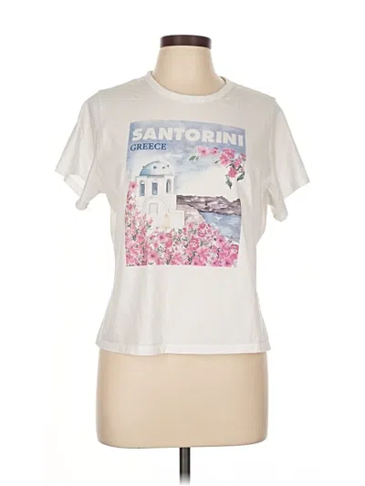 Pre-owned Abercrombie & Fitch Short Sleeve T-shirt In White