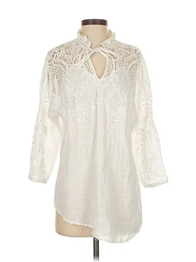 Pre-owned Xcvi 3/4 Sleeve Blouse In White