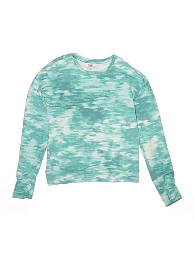 Pre-owned Athleta Girl Kids' Long Sleeve T-shirt In Blue