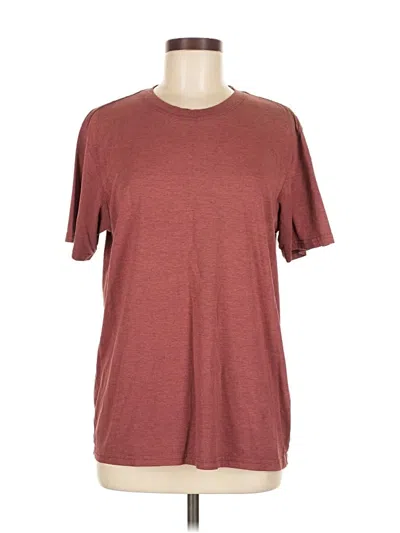 Pre-owned Prana Short Sleeve T-shirt In Burgundy
