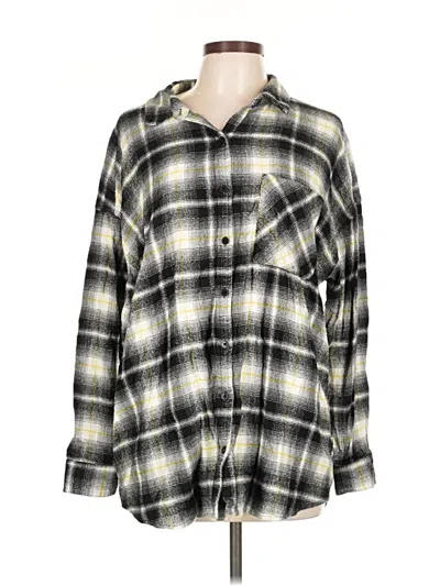 Pre-owned Bp. Long Sleeve Button Down Shirt In Black