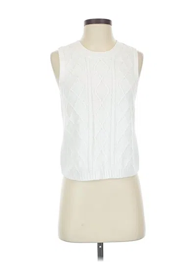 Pre-owned Hollister Sweater Vest In White