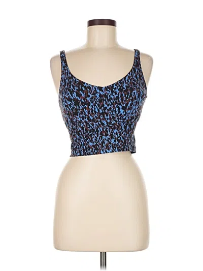 Pre-owned Lululemon Athletica Tank Top Blue Strapless Neckline Tops