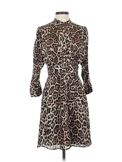 Pre-owned Equipment Casual Dress In Brown