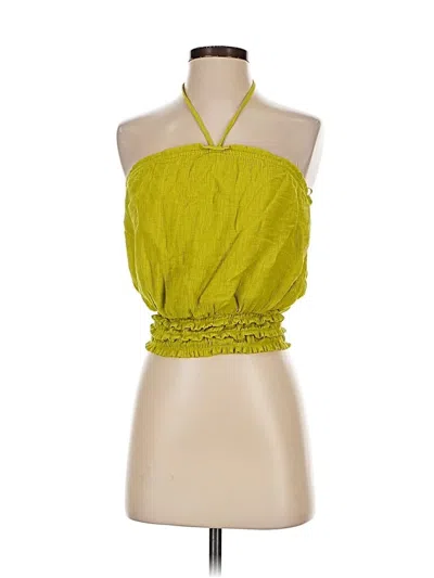 Pre-owned Mustard Seed Tank Top Green Strapless Neckline Tops