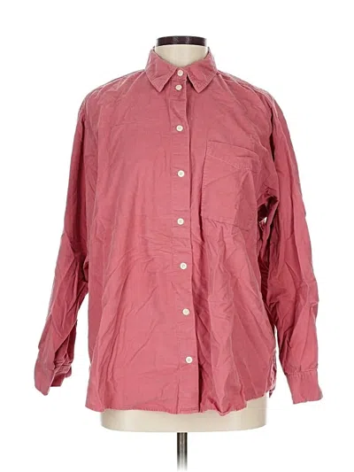 Pre-owned Gap Long Sleeve Button Down Shirt In Burgundy