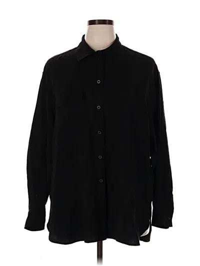 Pre-owned Gap Long Sleeve Button Down Shirt In Black