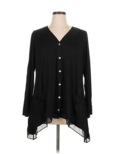 Pre-owned Logo By Lori Goldstein 3/4 Sleeve Blouse In Black