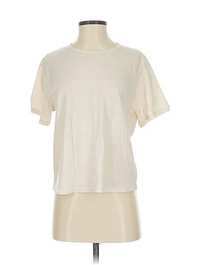 Pre-owned Athleta Short Sleeve T-shirt In White