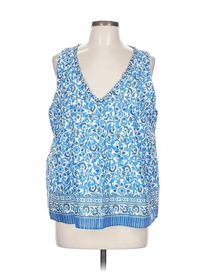 Pre-owned Vineyard Vines Sleeveless Blouse In Blue