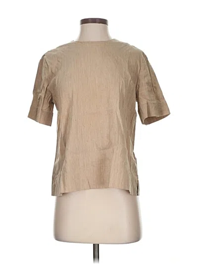 Pre-owned Mm. Lafleur Short Sleeve Blouse In Brown