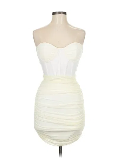 Pre-owned Assorted Brands Cocktail Dress In White