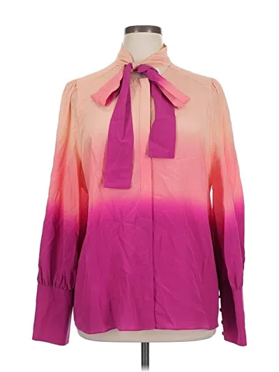 Tanya Taylor Long Sleeve Blouse In Gray