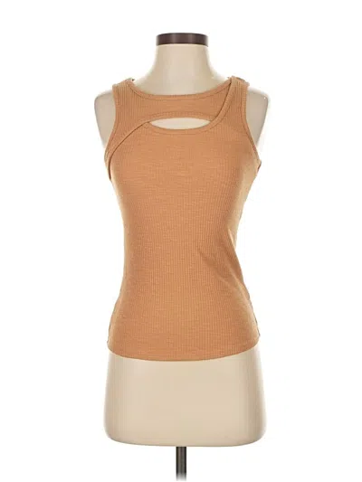 Pre-owned Nine West Sleeveless Top Orange Halter Neckline Tops