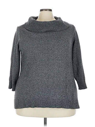 Pre-owned Charter Club Turtleneck Sweater In Gray
