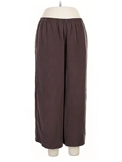 Pre-owned Eskandar Silk Pants In Brown