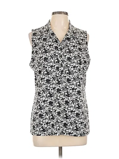 Pre-owned Lands' End Sleeveless T-shirt In White