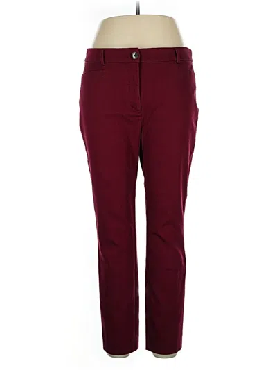 Pre-owned Ann Taylor Loft Casual Pants In Burgundy