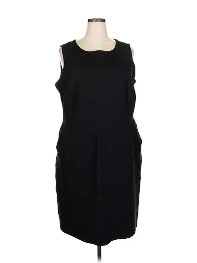 Pre-owned Lands' End Casual Dress In Black