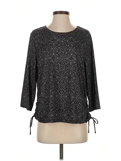 Pre-owned Emily Daniels 3/4 Sleeve T-shirt In Gray