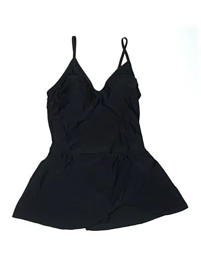 Pre-owned Shore Shapes Swimsuit Top Black Solid Pattern Swimwear
