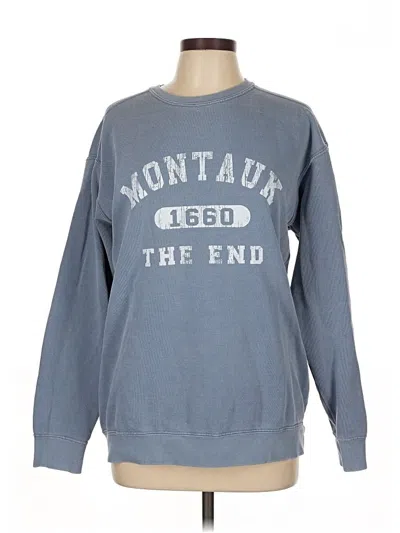 Pre-owned Comfort Colors Sweatshirt In Blue