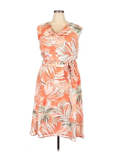 Kasper Casual Dress In Orange