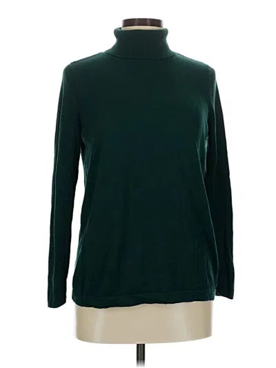 Pre-owned Jjill Silk Pullover Sweater In Green