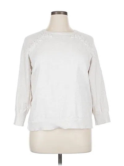 Pre-owned Jjill Pullover Sweater In Silver