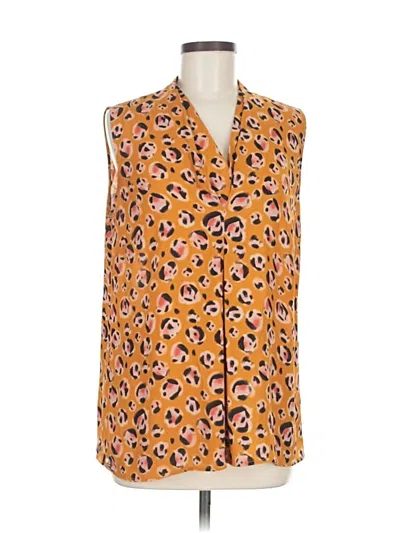 Pre-owned Cabi Sleeveless Blouse In Brown