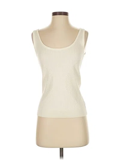 Pre-owned St John Sweater Vest In White