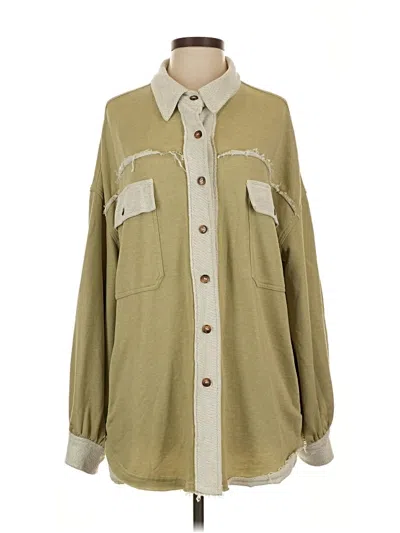 Pre-owned Pol Long Sleeve Button Down Shirt In Brown