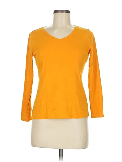 Pre-owned Talbots 3/4 Sleeve T-shirt In Yellow