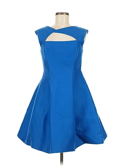 Pre-owned Halston Heritage Cocktail Dress In Blue