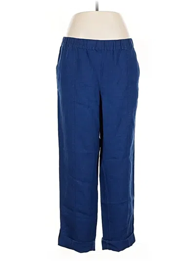 Pre-owned Jjill Linen Pants In Blue